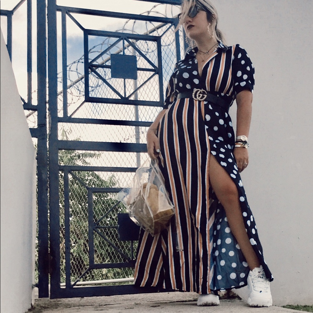 Print maxi dress